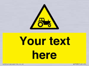 Custom warning farm machinery